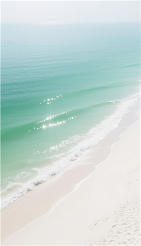 唯美平静海水海边沙滩摄影图片